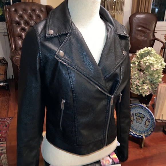 Aeropostale Vegan Leather Motorcycle Jacket - Picture 9 of 16